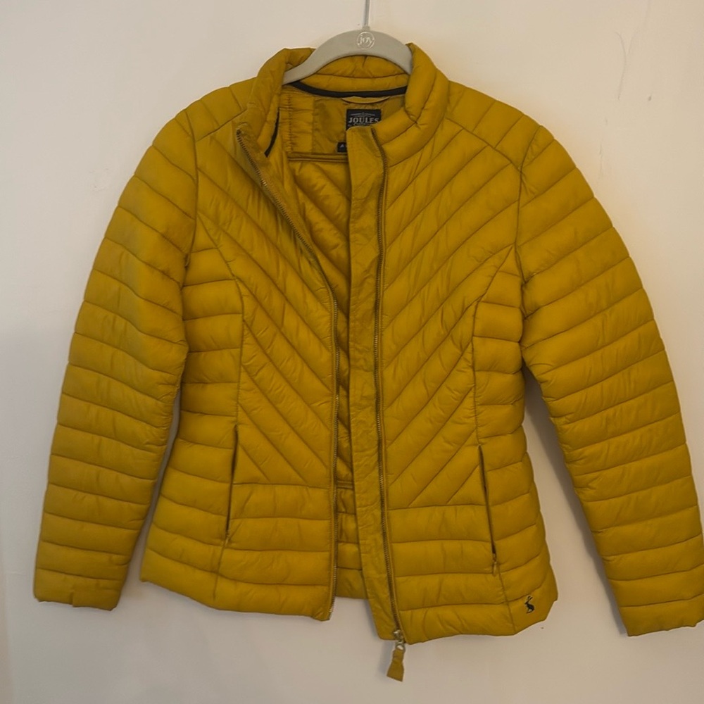 Joules mustard down jacket Sz 6 / small